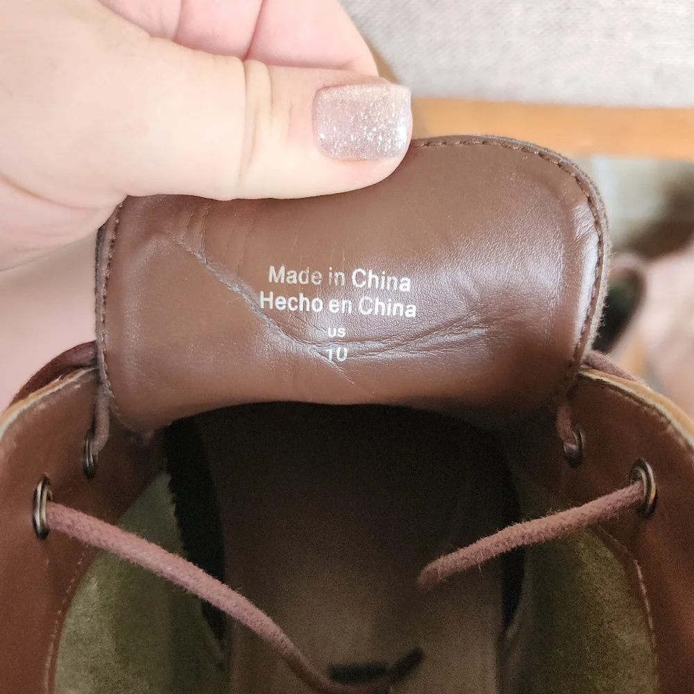 Parker And Sky Men's Tan Leather Chukka Dress Shoes 10